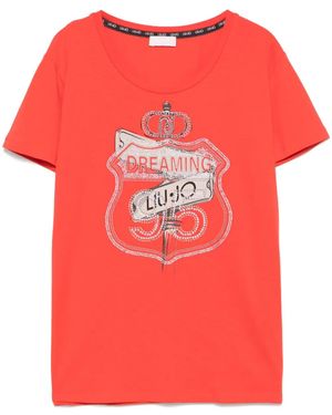 Liu Jo T-Shirt Con Borchie - Rosa
