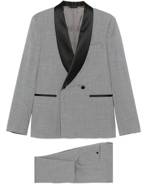 Manuel Ritz Shawl-Lapel Double-Breasted Suit - Grey