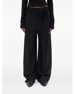 Ann Demeulemeester Anneke Tie-Waist Palazzo Pants - Blue