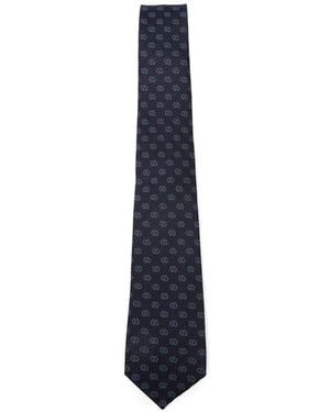Gucci Corbata Gg Supreme En Jacquard - Azul