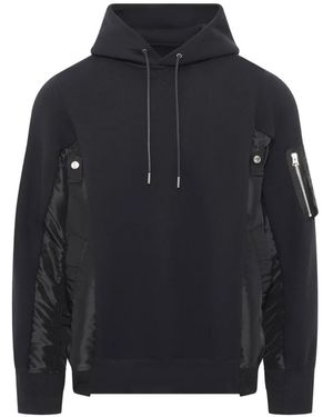 Sacai Sudadera Sponge Sweat Con Capucha - Azul
