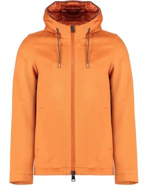 Herno フーデッド カシミアジャケット - オレンジ