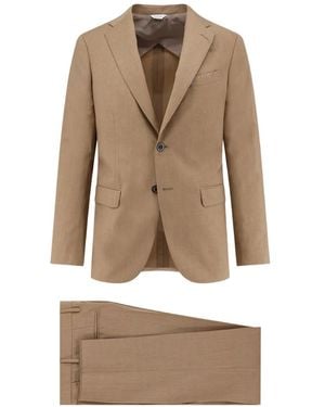Boglioli Single-Breasted Wool Suit - Natural