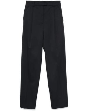 Blanca Vita Pantalon Court À Détails Plissés - Bleu