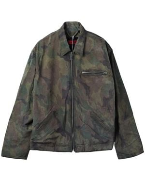 424 Giacca Con Stampa Camouflage - Grigio