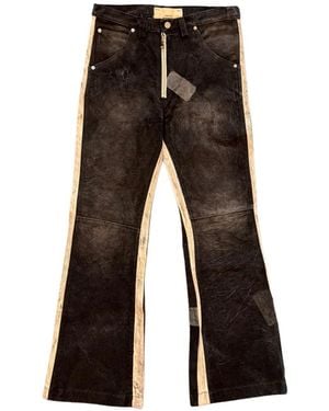 SEKRIT Western Flared Jeans - Black