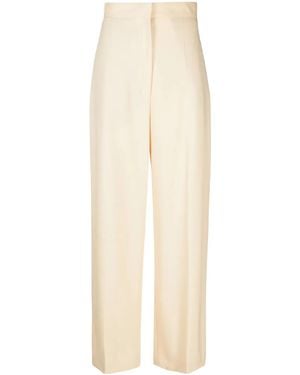 The Row Gordon Virgin Wool Trousers - Natural