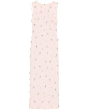 Jonathan Simkhai Claudia Floral-Embellished Sleeveless Maxi Dress - Pink