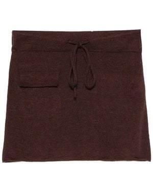 AYA MUSE Minifalda con cordones - Marrón