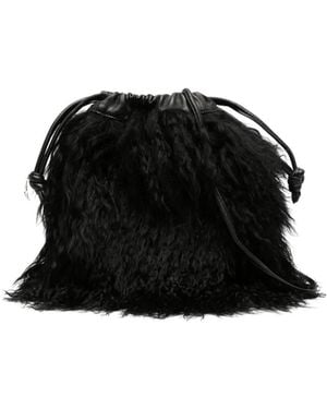 Zadig & Voltaire Rock To Go Frenzy Shearling Bucket Bag - Black