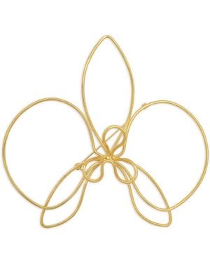 Oscar de la Renta Threaded Orchid Brooch - Metallic