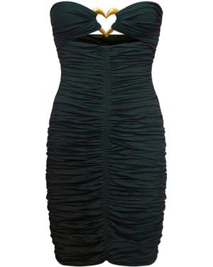 Area Ruched Mini Dress - Black