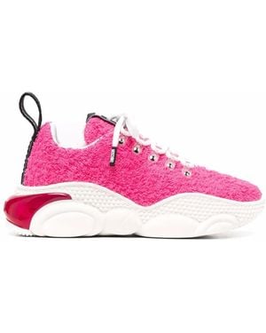 Moschino Terry Cloth Teddy Bubble Trainers - Pink