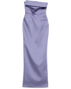 The New Arrivals Ilkyaz Ozel Sisu Strapless Midi Dress - Purple