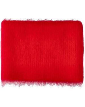 MM6 by Maison Margiela Brushed Knit Neck Warmer - Red