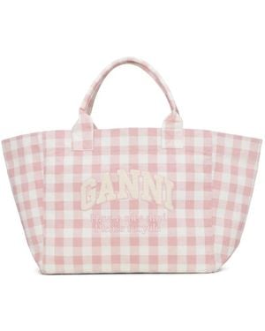 Ganni Cosy Blend Cotton Polyester Bag - Pink