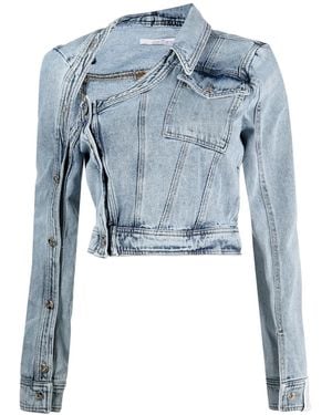 ROKH Giacca Denim Con Collo Asimmetrico - Blu