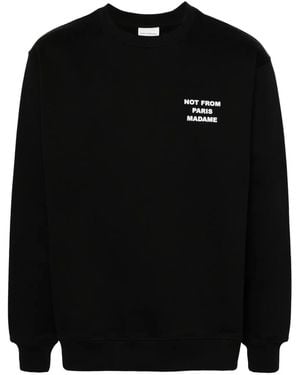 Drole de Monsieur Top Le Sweatshirt Slogan - Nero
