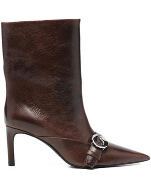 Coperni 75Mm Belted Boots - Brown