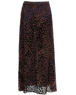 Irie Leopard-Print Maxi Skirt - Brown