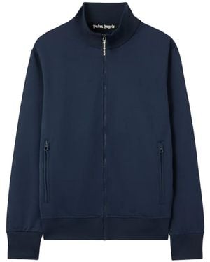 Palm Angels Curved Logo Jumper - Blue