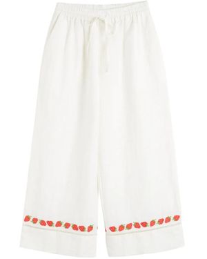 Chinti & Parker Strawberry Pants - White