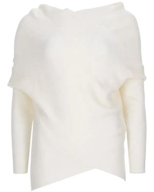 P.A.R.O.S.H. Wrap-Design Sweater - White