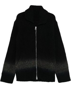 Sacai Zip-Front Cardigan - Black