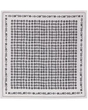 10 Corso Como Spot Pattern Scarf - White
