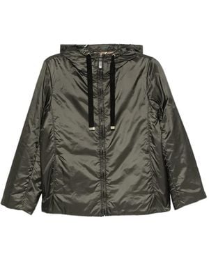 Max Mara Padded Water-Repellent Hooded Jacket - Green