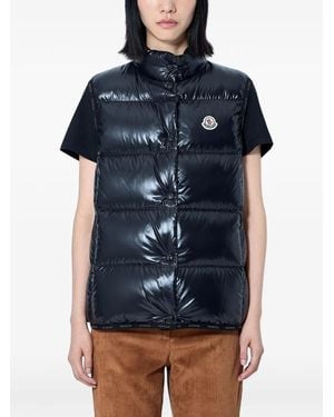 Moncler Padded High-Neck Gilet - Blue