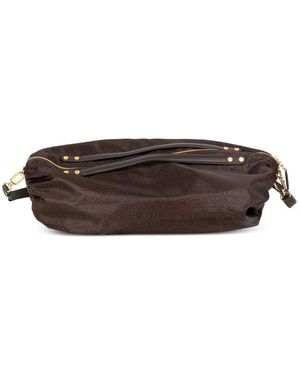 Borbonese Clutch Met Op Art-Print - Bruin
