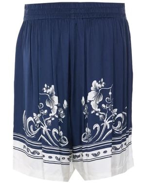 ih nom uh nit Elasticated Floral Print Shorts - Blue