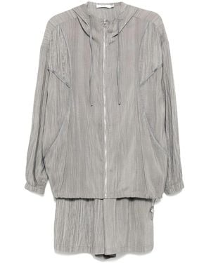 B+ AB Track Jacket Shorts Set - Gray