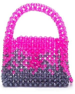 Germanier Bead-Embellished Mini Tote Bag - Pink