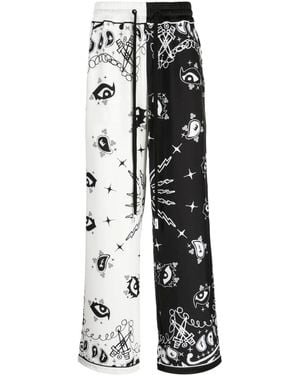 Haculla Pantalon Droit À Imprimé Cachemire - Noir