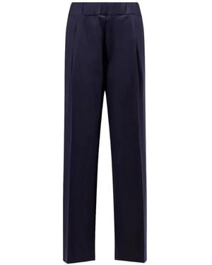 Semicouture Jhonny Pressed-Pleat Straight Pants - Blue