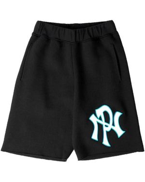 No Problemo Shorts Con Ricamo - Nero