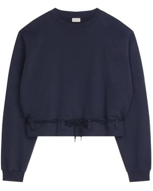 Dries Van Noten Cropped Sweatshirt - Blue
