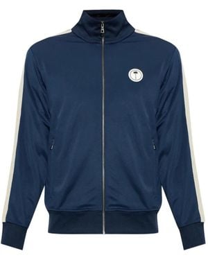 Palm Angels Side-Stripe Sweatshirt - Blue