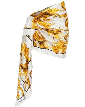 Versace Jeans Couture Print-Border Sarong - Metallic
