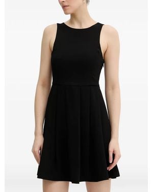 ARMANI EXCHANGE Pleated Sleeveless Mini Dress - Black