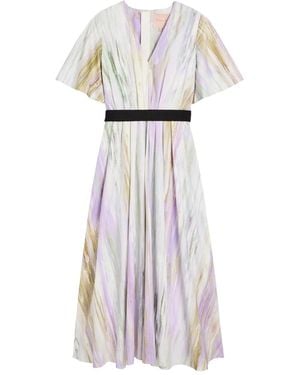 ROKSANDA Sana Printed Cotton-Poplin Midi Dress - White