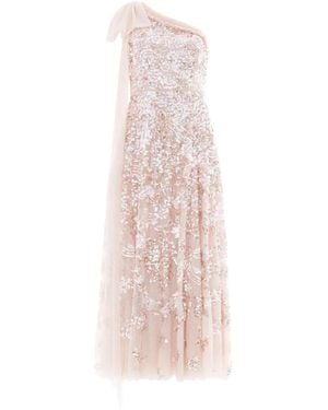 Needle & Thread One-Shoulder Bow-Detail Midi Dress - Pink