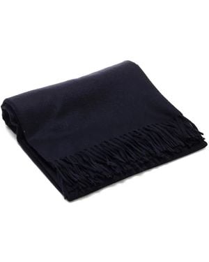 Al Duca d'Aosta Fringed Cashmere Scarf - Blue