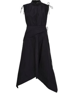 3.1 Phillip Lim Ruched Handkerchief Dress - Black