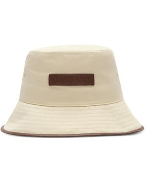 Burberry Gabardine Vissershoed Met Logo - Naturel