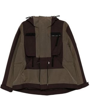 Sacai Paneled Bomber Jacket - Brown