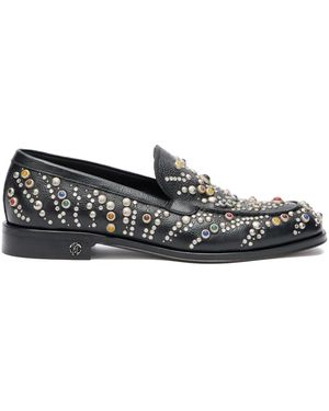 Roberto Cavalli Mocassini Con Borchie - Grigio