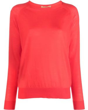 Nuur Crew-Neck Merino Wool Jumper - Red